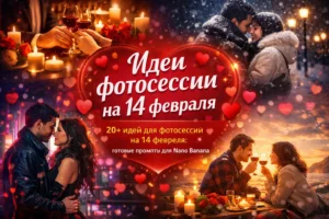 Идеи фотосессии на 14 февраля в нейросети: промпты и гайд