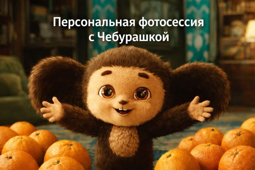 Как сделать фото с Чебурашкой