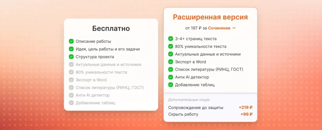 Сколько стоит работа в Marsik AI