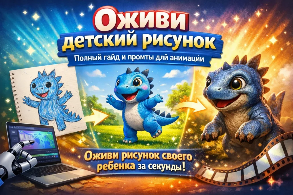 Оживи детский рисунок в Study AI