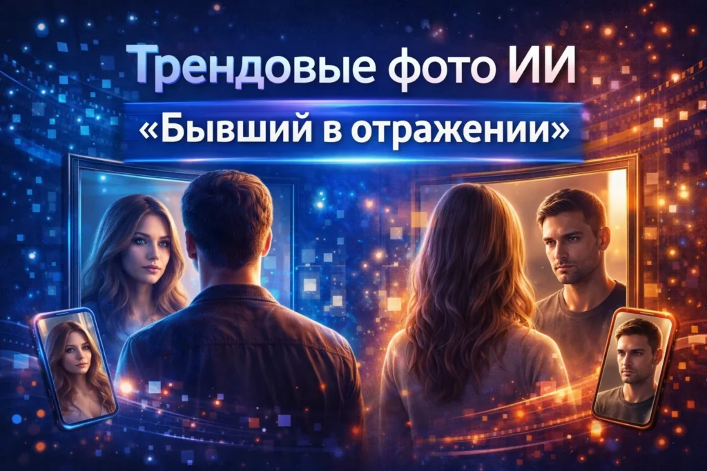 Трендовые фото ИИ - Бывший в отражении