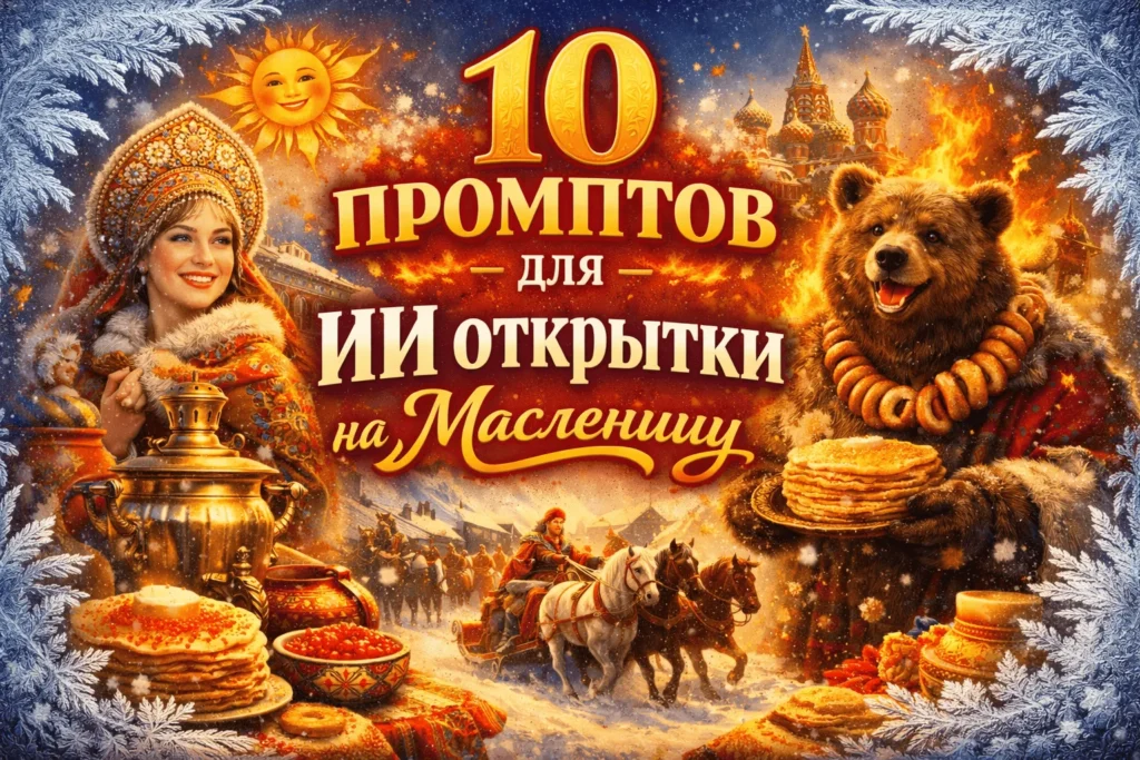 10 идей для ИИ фото Масленица