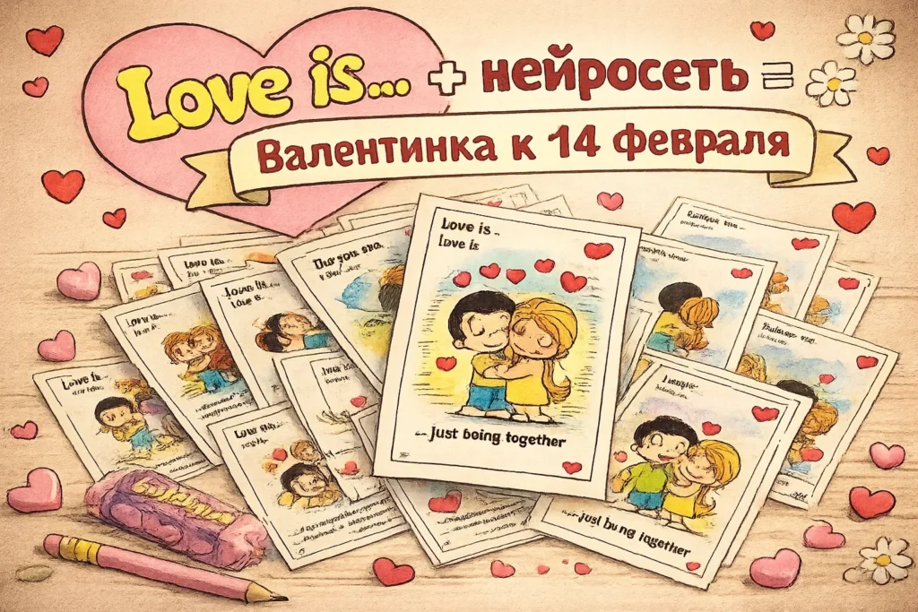 "Love is" фото через нейросеть