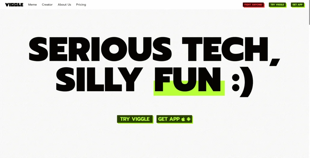 Viggle AI - главная страница