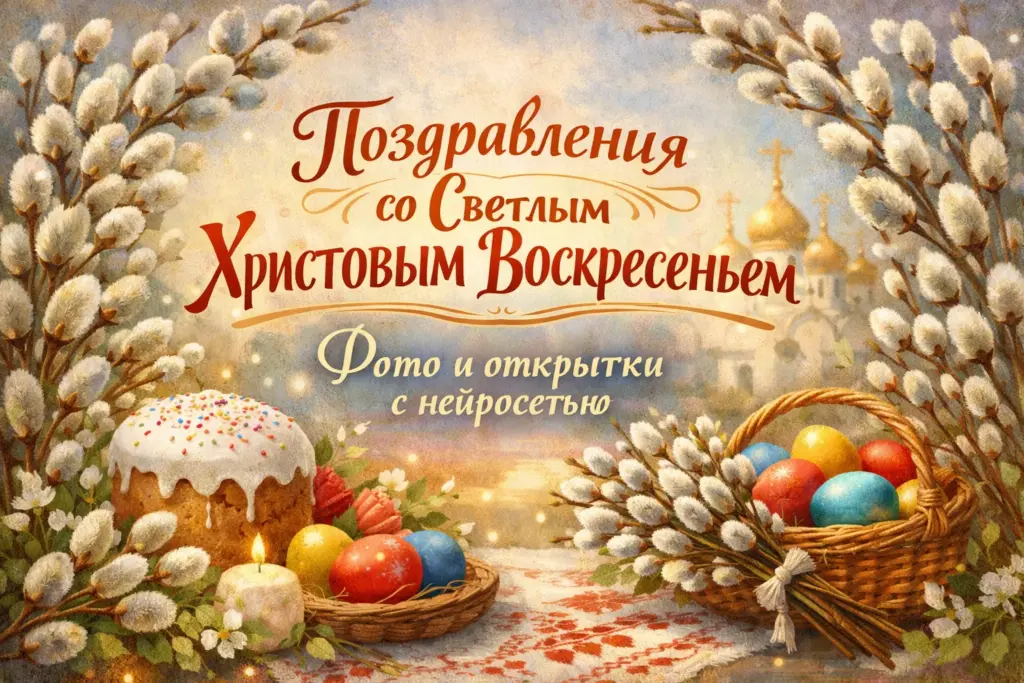Промты для пасхальной открытки и фотосессии